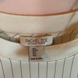 Rachel Zoe cream dress shirt with black pin stripe detail. Size small.